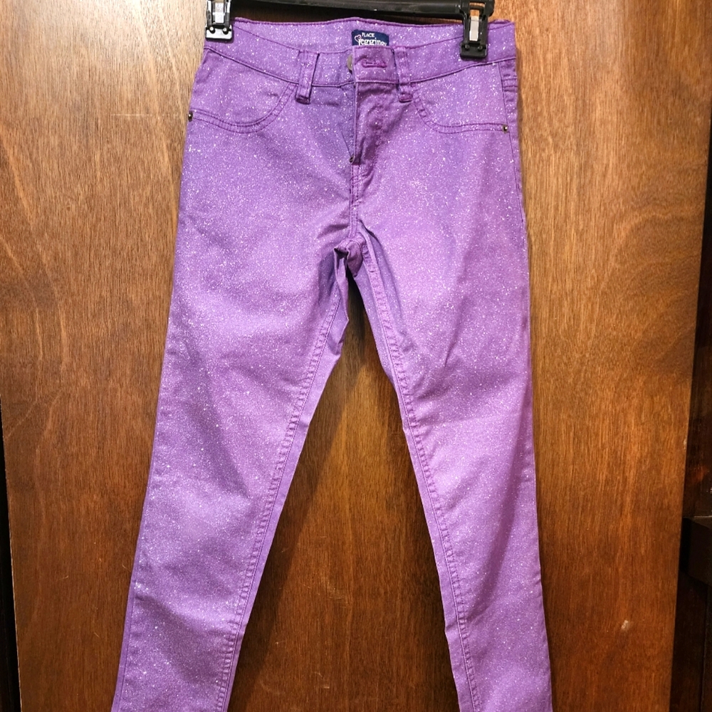 The Children's Place  purple glitter skinny pants